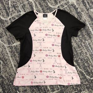 Baby Phat Breast Cancer Awareness Scrub Top M